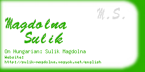 magdolna sulik business card